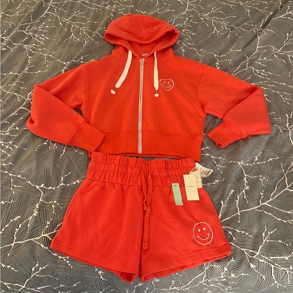 Zip Sweater and Short Set